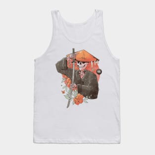 Samurai Skull - Floral Sword Death Gift Tank Top